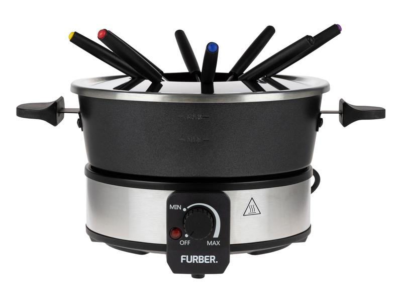 FURBER Fondue-Set Tasty Für Fondue Chinoise oder Schokoladenfondue
