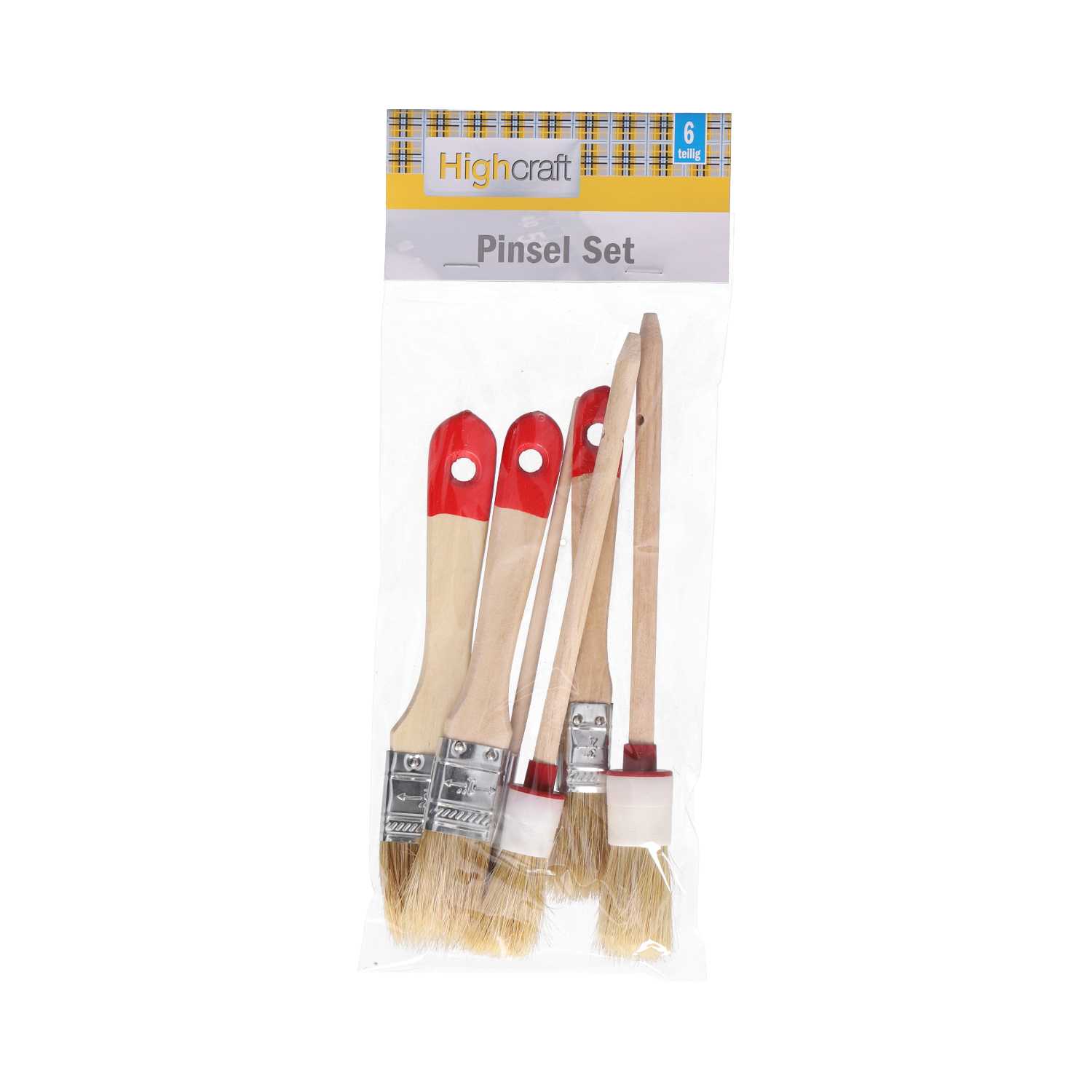 Highcraf.Pinselset 6tlg, flach