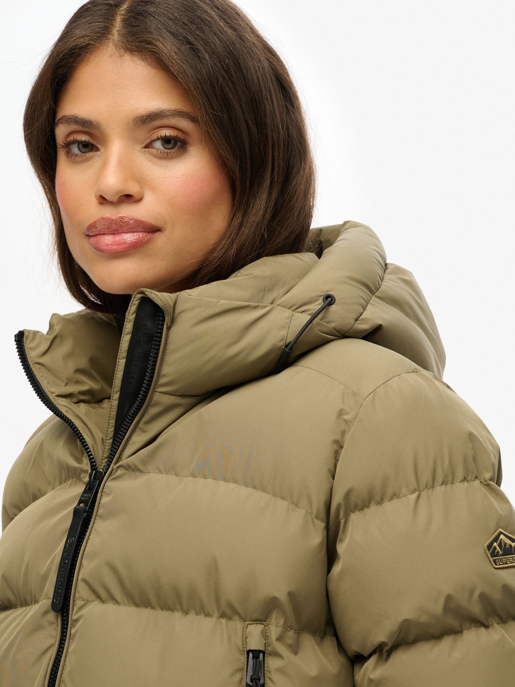 Groen - Superdry - Gewatteerd sportjack met capuchon