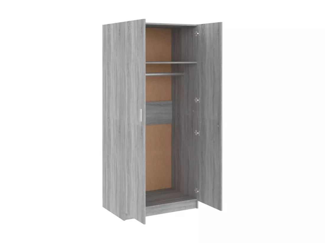 Garde-robe Sonoma gris 80x52x180 cm Bois d'ingénierie