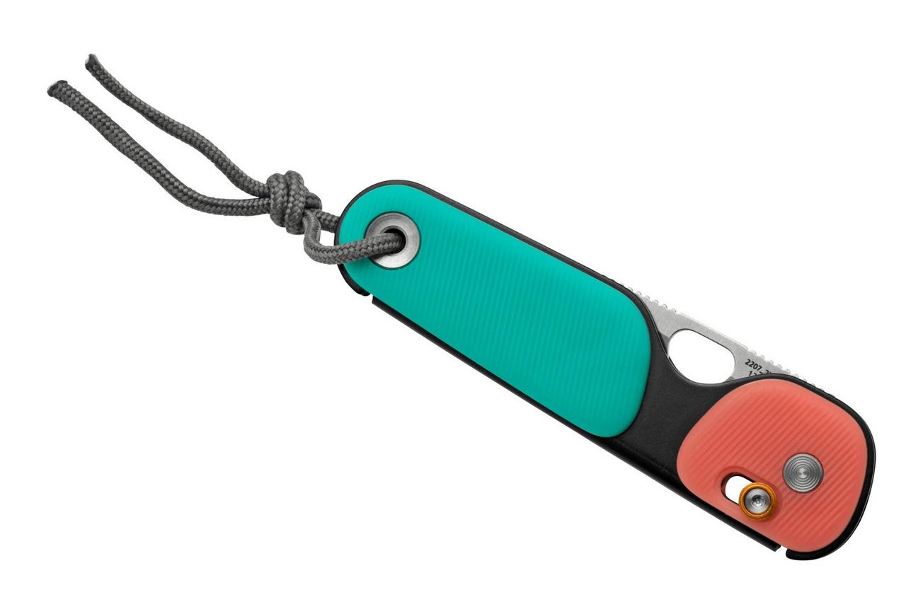 The James Brand The Redstone, Coral Turquoise   Satin, Serrated, zakmes
