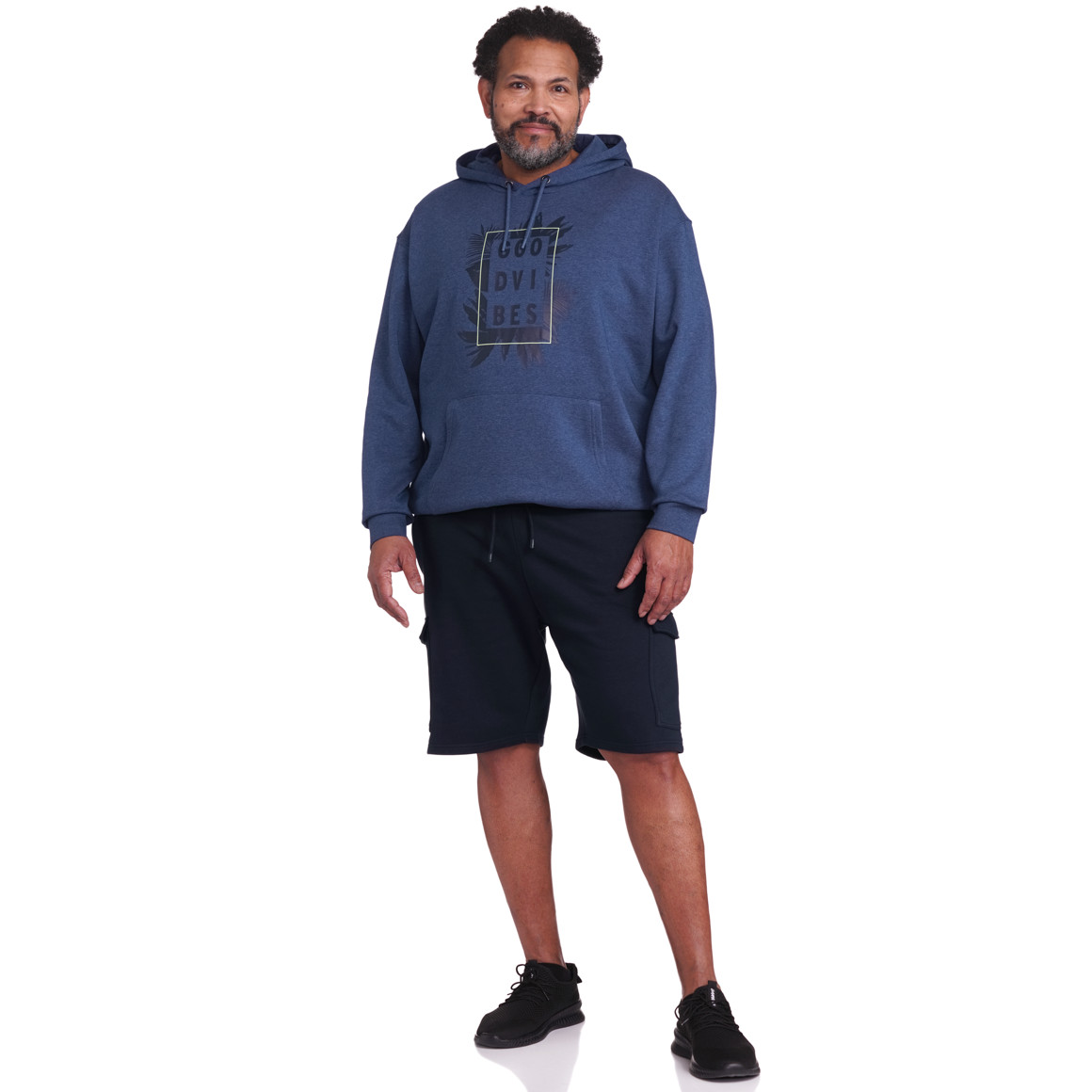 VanVaan Herren Sweatshorts in Unifarben dunkelblau