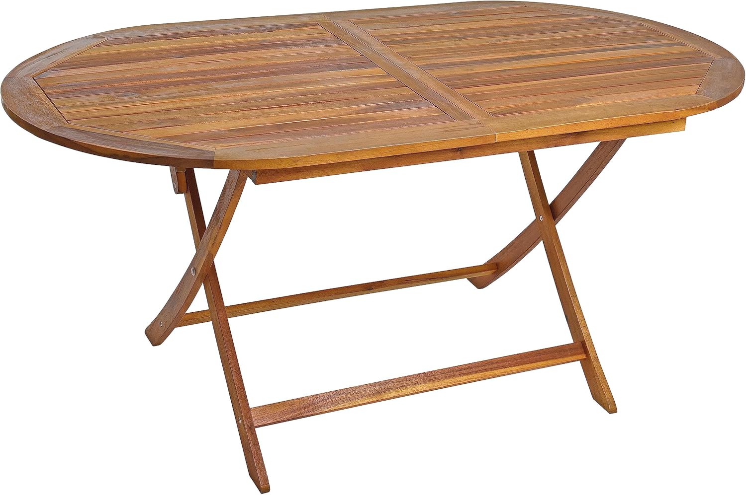 ESTEXO Gartentisch Balkontisch Terrassentisch Akazie Holz Tisch Gartenmöbel Oval klappbar