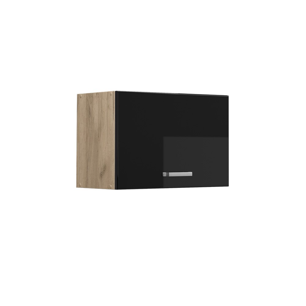 Vicco Hängeschrank flach Küchenschrank R-Line Solid Eiche Schwarz 60 cm modern