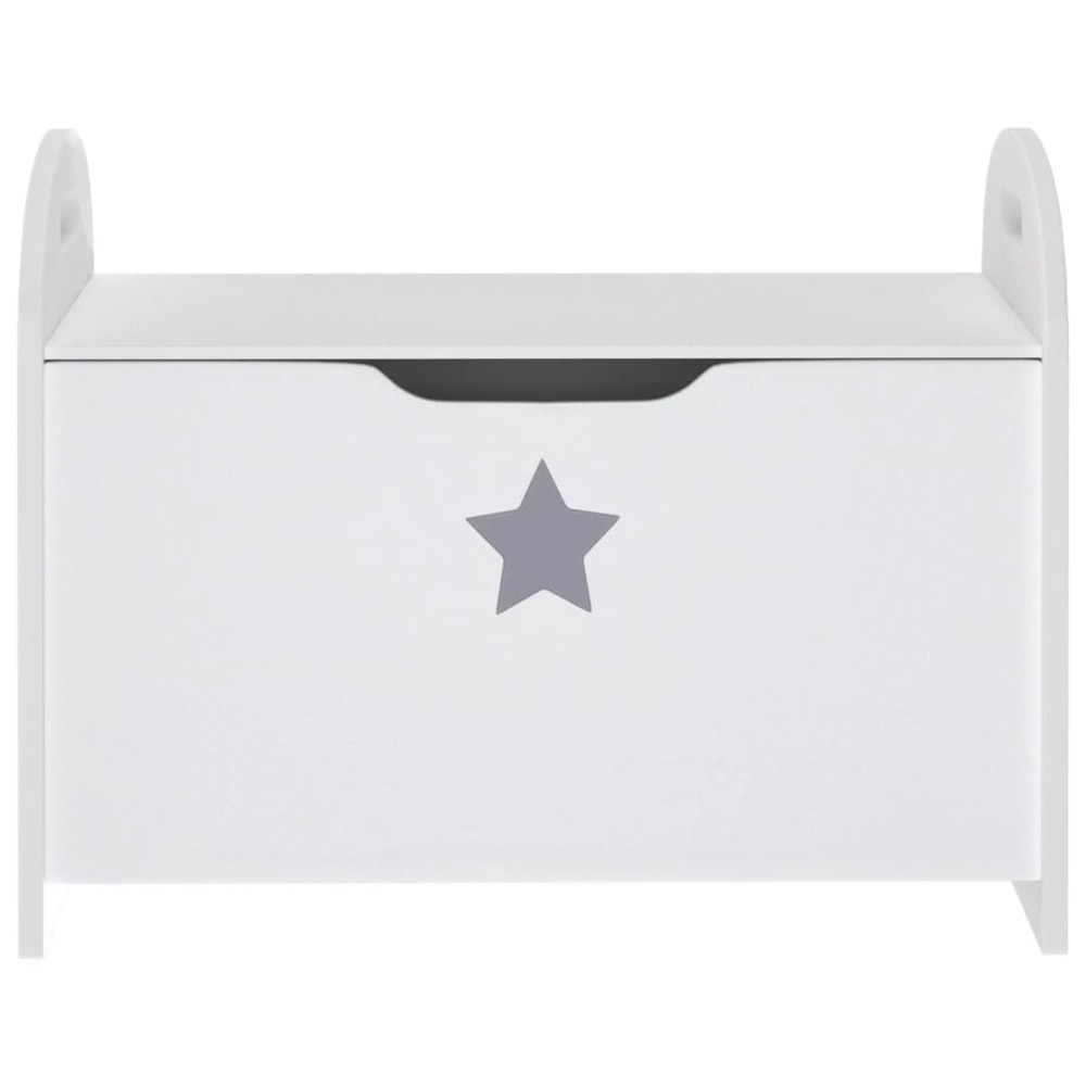 Banc de rangement pour enfants blanc 62x40x46,5 cm mdf