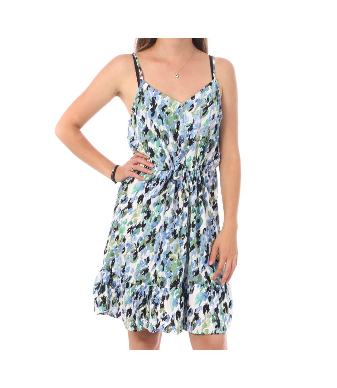 Robe Blanche/Bleu Femme Vero Moda Easy Singlet