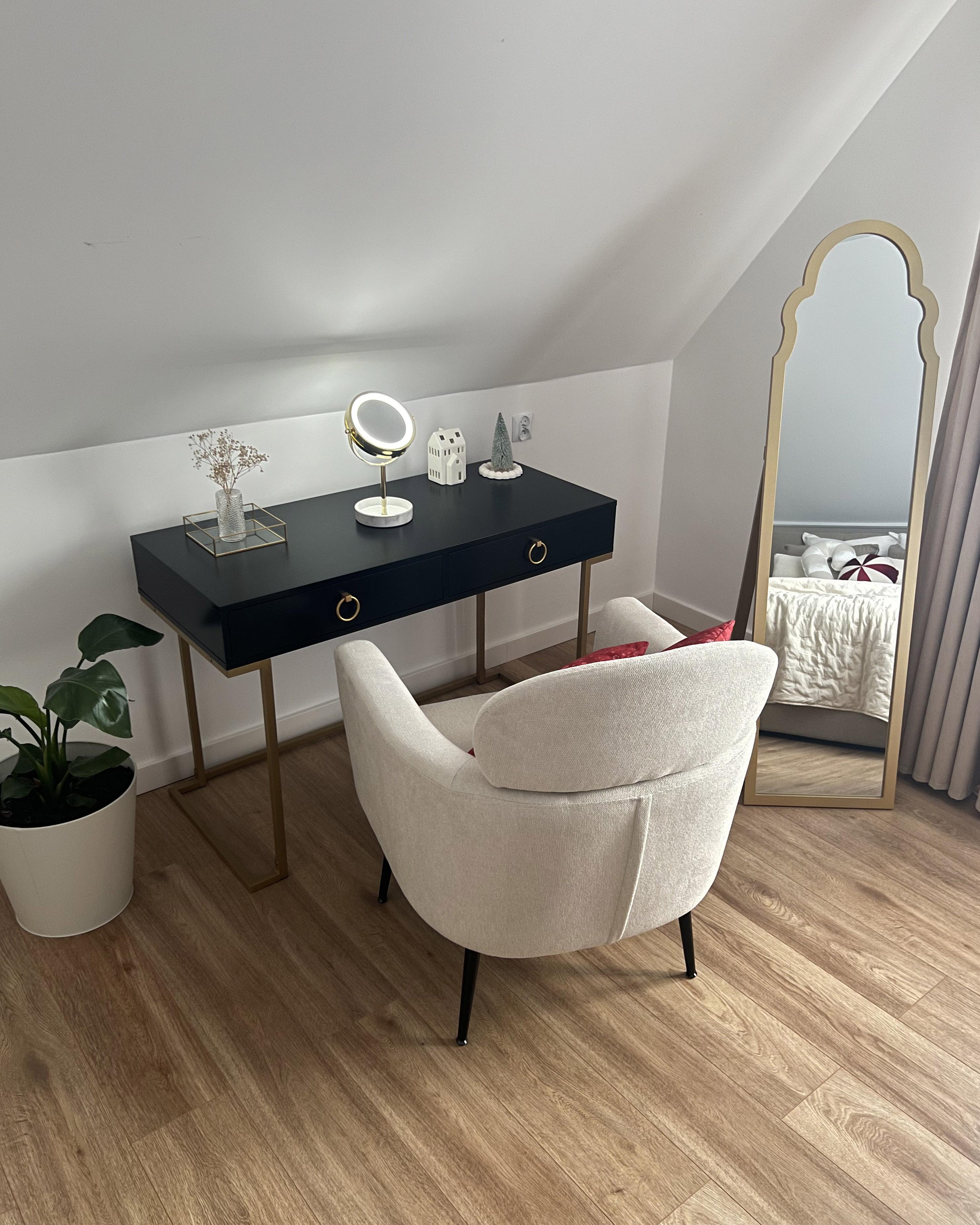 Staande spiegel CHATILLON 150 cm Goud