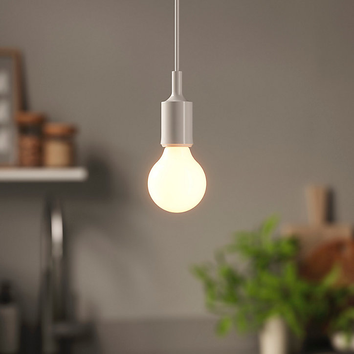 Lot 3 ampoules LED à filament mini globe E14 470lm 3.4W = 40W Ø4.5cm IPX4 Diall blanc chaud