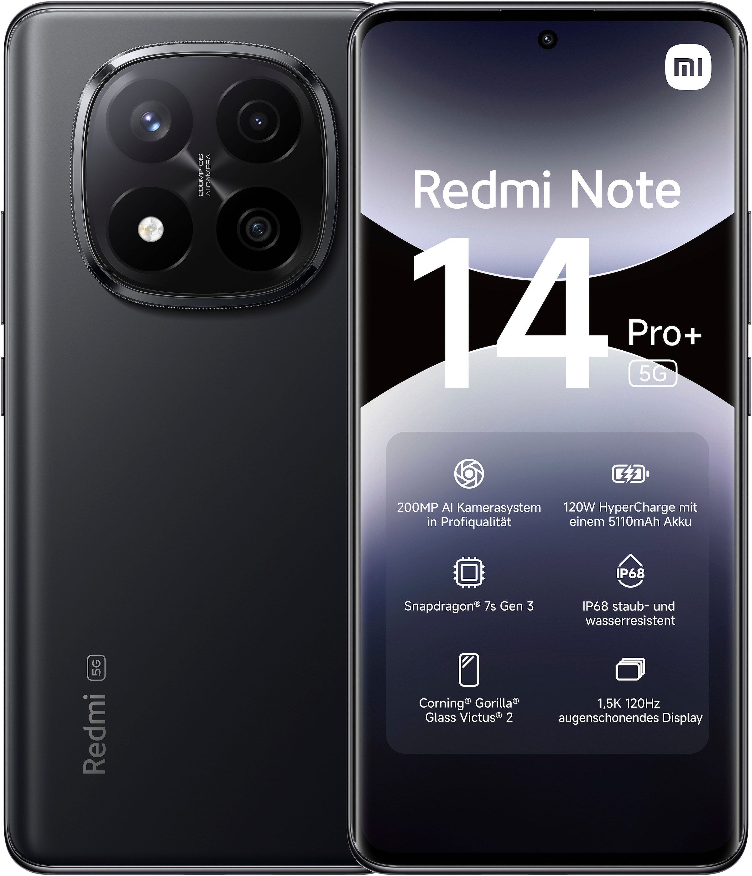 Xiaomi Smartphone »Redmi Note 14 Pro+ 5G« schwarz