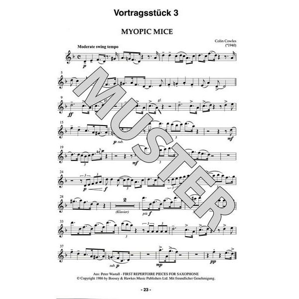 Musikverlag Heinlein Praxis Saxophon