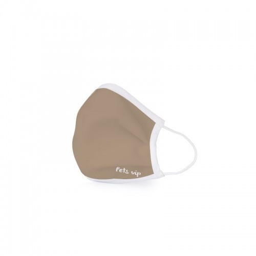 Máscara facial para animais de estimação personalizável, aprovada e lavável, na cor areia.