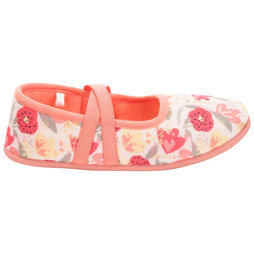 Chaussons babies imprimé floral pour fille - Blanc