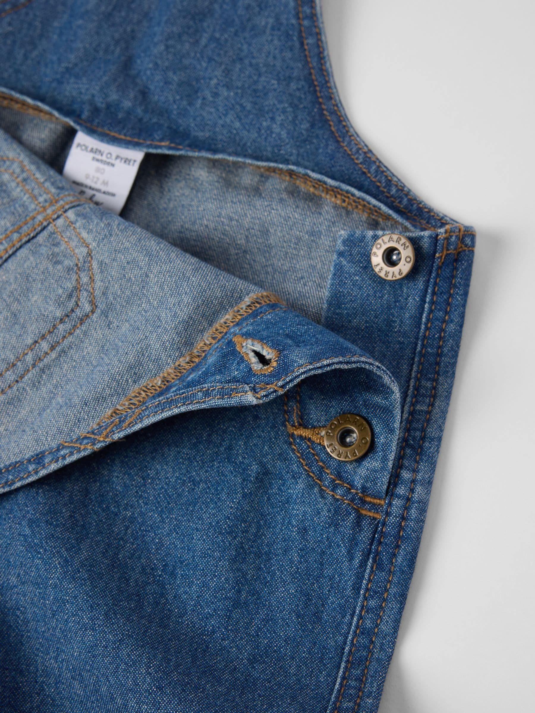Polarn O. Pyret Cotton Denim Dungarees