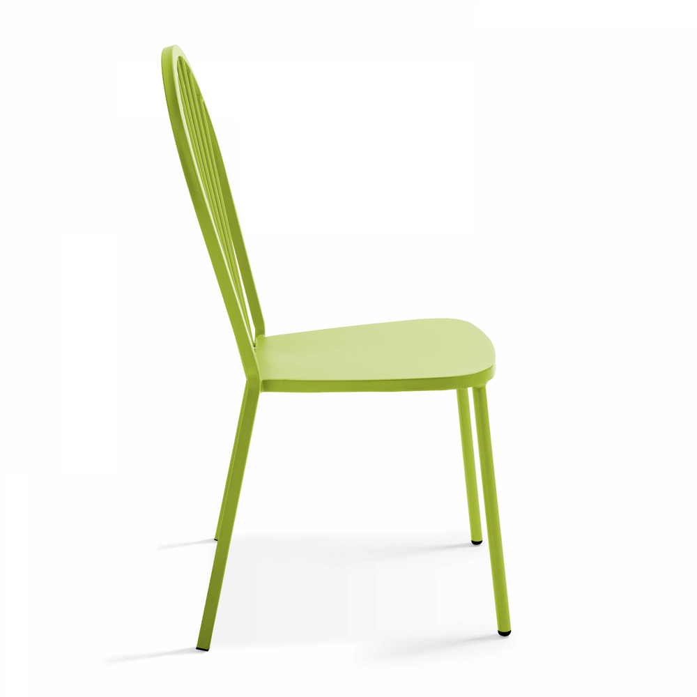 Chaise bistrot en métal vert