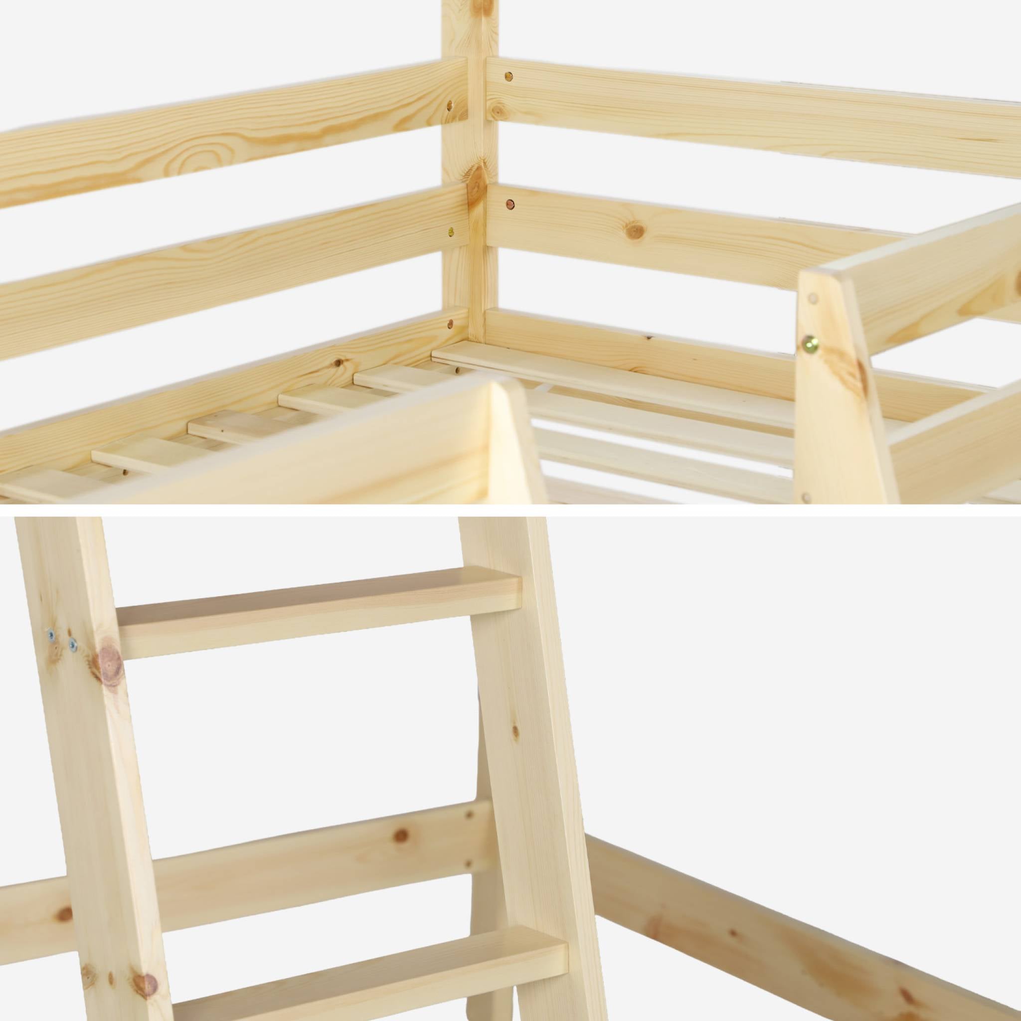 sweeek - Hoogslaper kinderbed hut 90 x 190 cm
