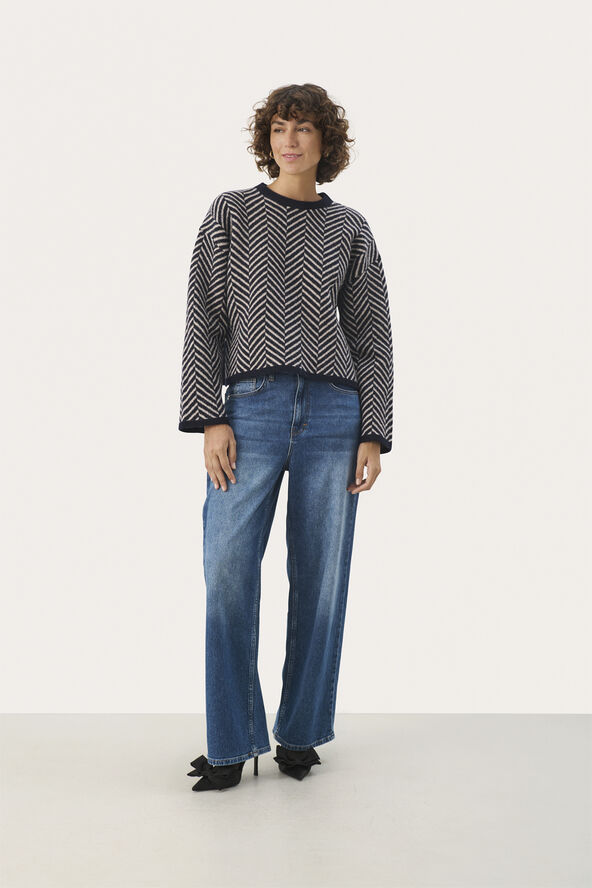 Part Two LeslyPW PU Navy jacquard