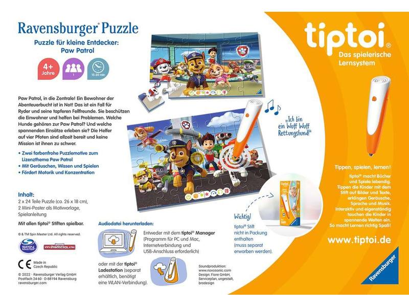 tiptoi Puzzle Paw Patrol Das tiptoi Puzzle für kleine Entdecker