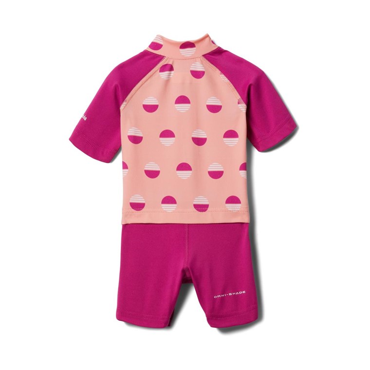 Columbia Sandy Shores Sunguard Suit Toddler Coral Reef Sundaze/Wild Fuchsia