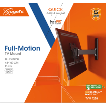 Vogel's TV-steun Full motion S - 19 t/m 43 inch