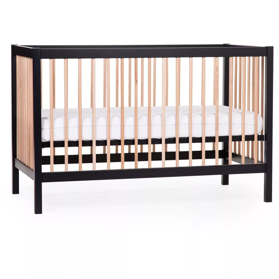 CHILDHOME Babybett 97 schwarz natur