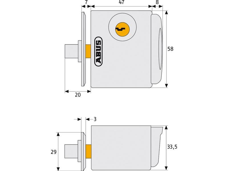 Abus Fenster-Zusatzsicherung FTS3002 Braun Fenstersicherheit