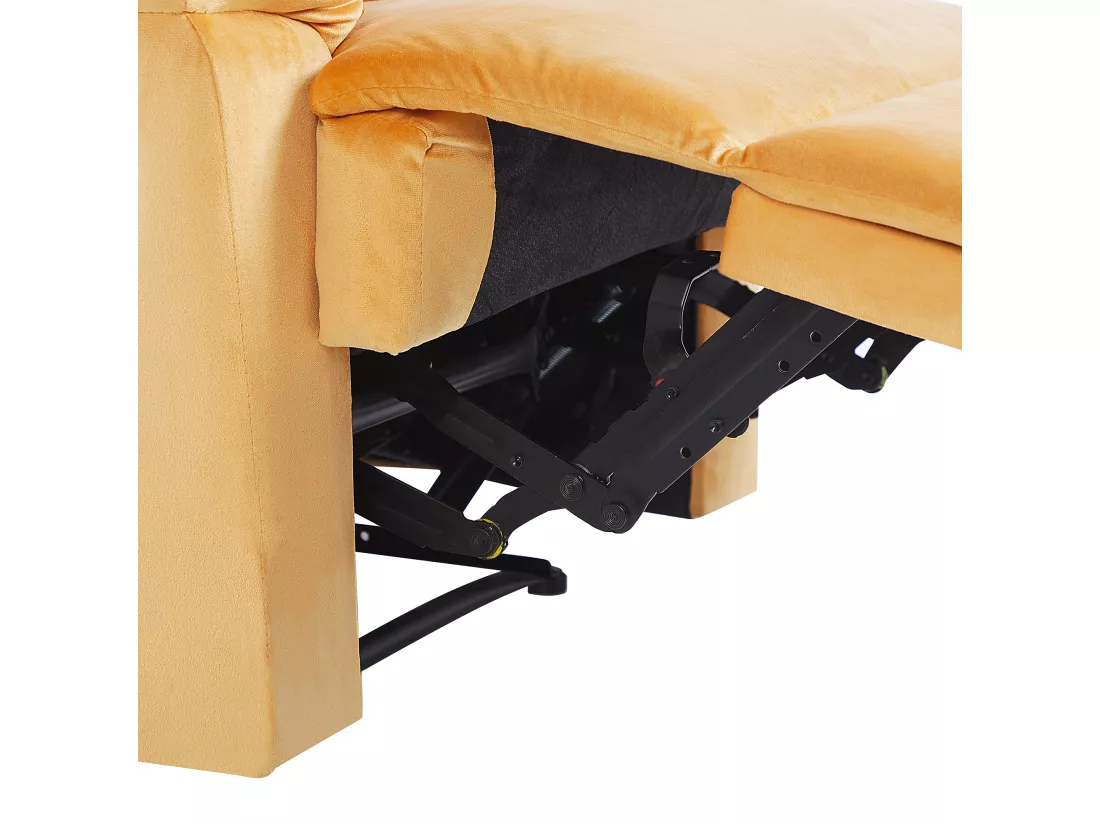 Fauteuil inclinable ESLOV Velours Moutarde