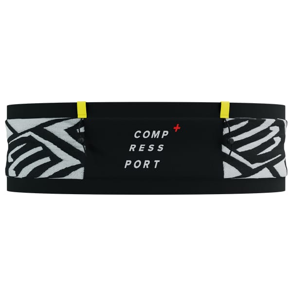 Ceinture porte gourde COMPRESSPORT FREE BELT PRO BLACK/WHITE PRINT