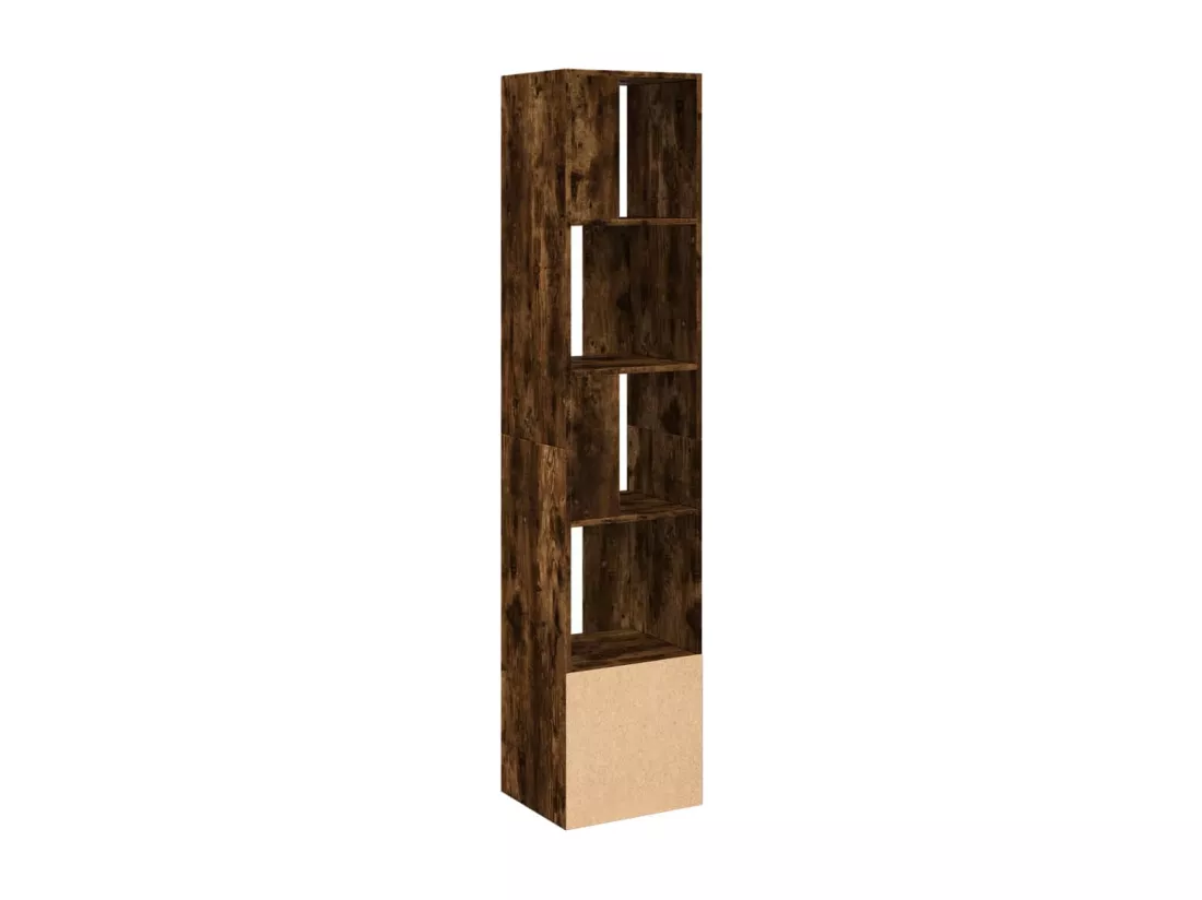 Bibliothèque chêne fumé 40x36x189 cm bois d'ingénierie