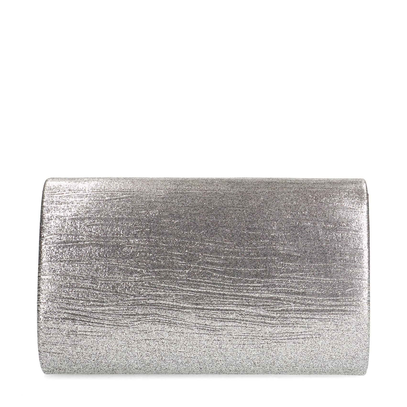 Zilveren clutch met strik
