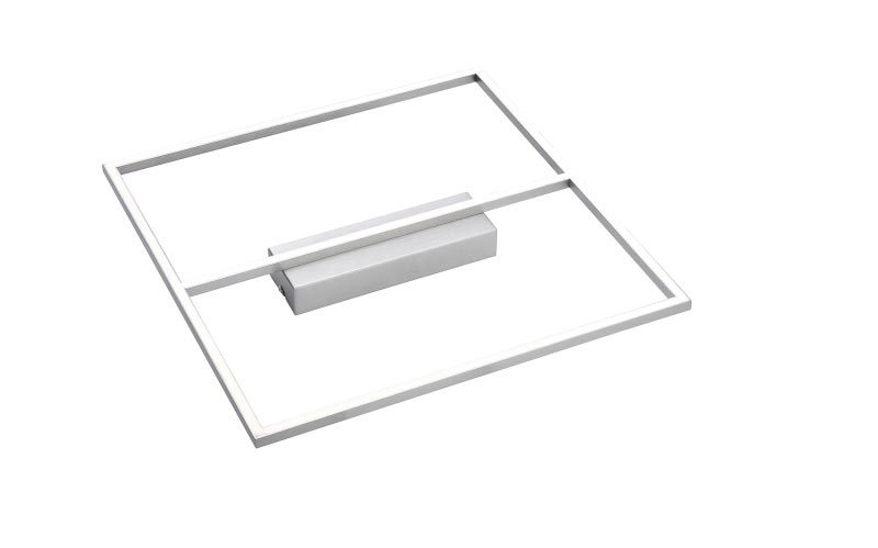 LED-Deckenleuchte - Stahl-weiß - 45x45 cm