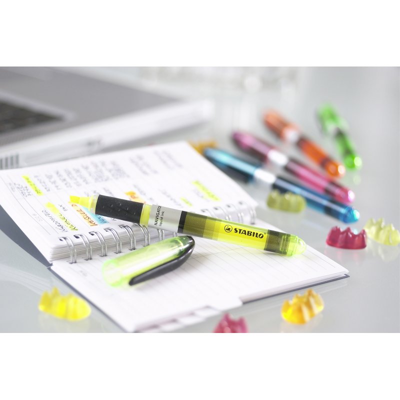 Surligneur Stabilo Navigator couleurs assorties - Pochette de 4