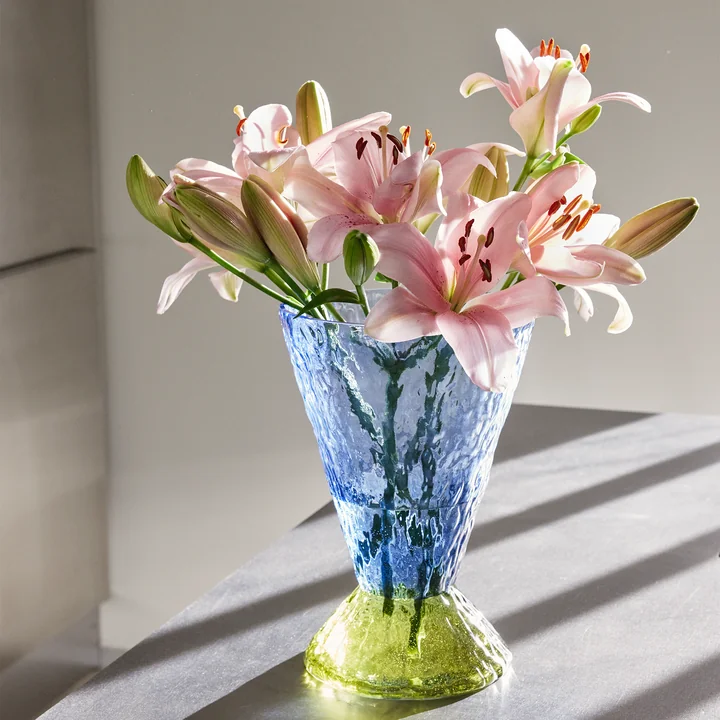 Hübsch Interior - Abyss Vase, grün / braun