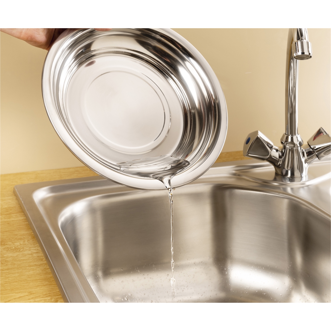 Assiette égouttoir inox