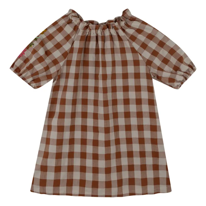 Babe & Tess Robe Vichy Brodée Ari | Terracotta