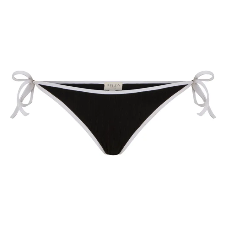 Anja Paris Bas de Maillot Côtelé L'intemporelle | Noir