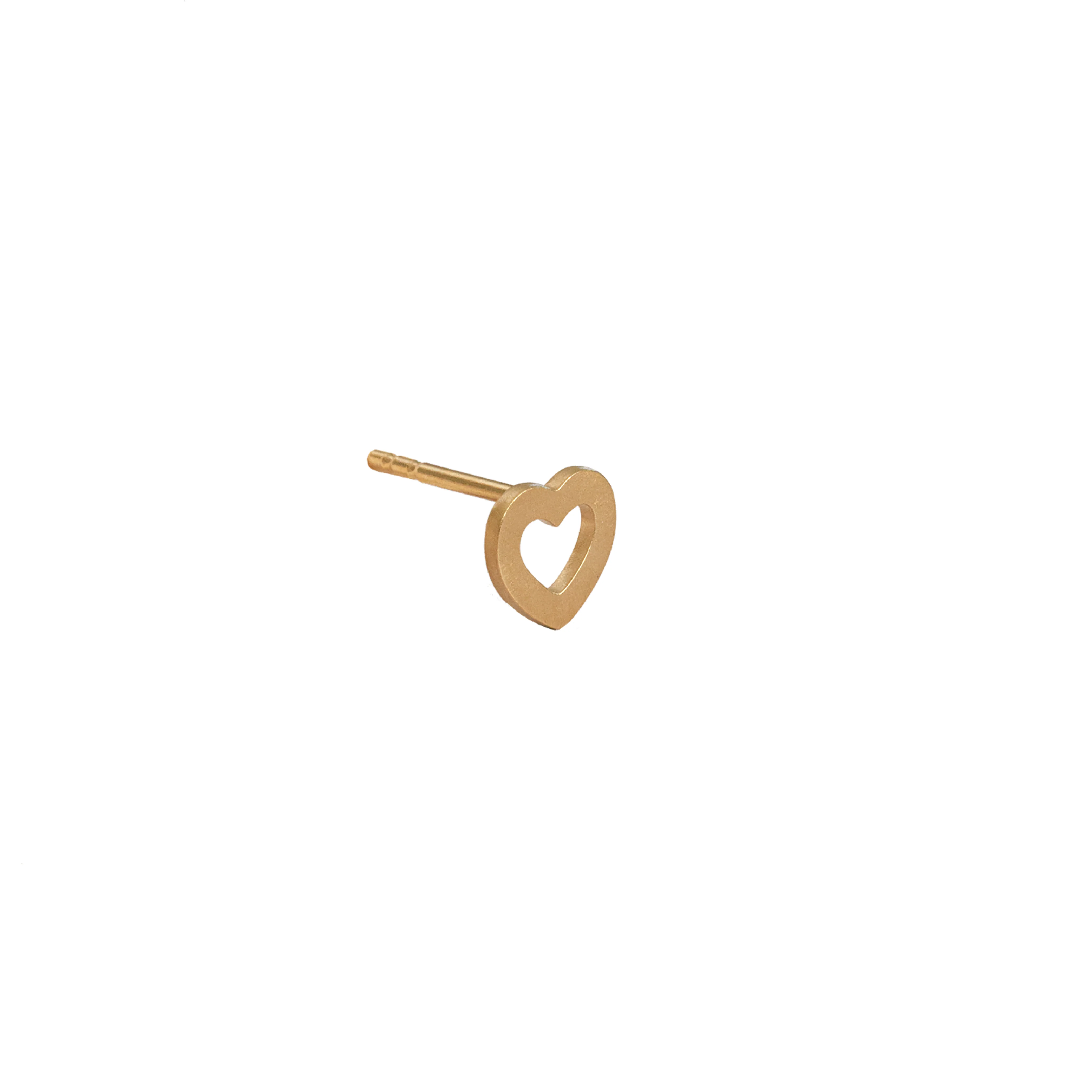 STINE A Jewelry  Petit Open Love Heart ørering - forgyldt