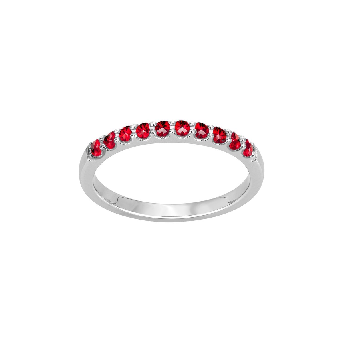 Bague en Argent avec spinelle rouge rubis