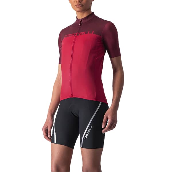 Maillot vélo CASTELLI MAILLOT VELOCISSIMA ROUGE/BORDEAUX