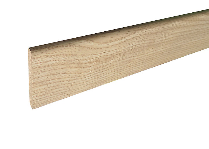 Plinthe arrondie MDF revêtu papier chêne 240 x 7 cm, ép.10 mm