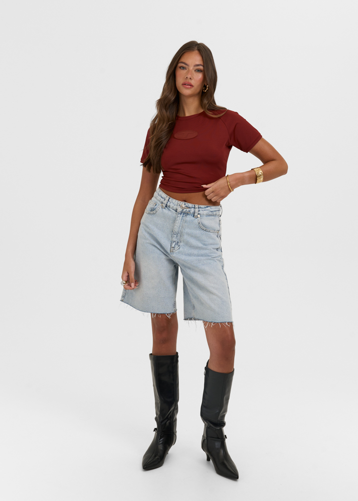 T mini t-shirt burgundy