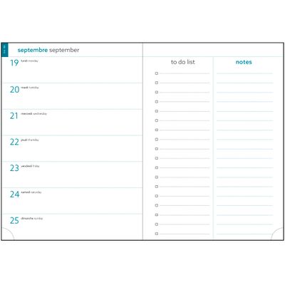 Agenda à spirale Mini Labo - 1 semaine sur 2 pages - 15 x 21 cm - bleu - Exacompta