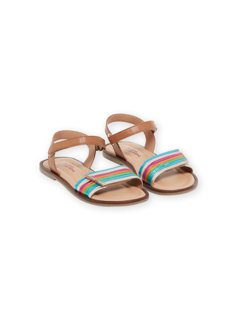 Sandales camel en cuir
