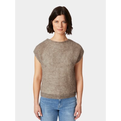 Damen-Strickpullunder, Beige