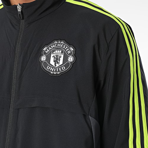 Veste Zippée A Bandes Manchester United FC HE6680 Noir