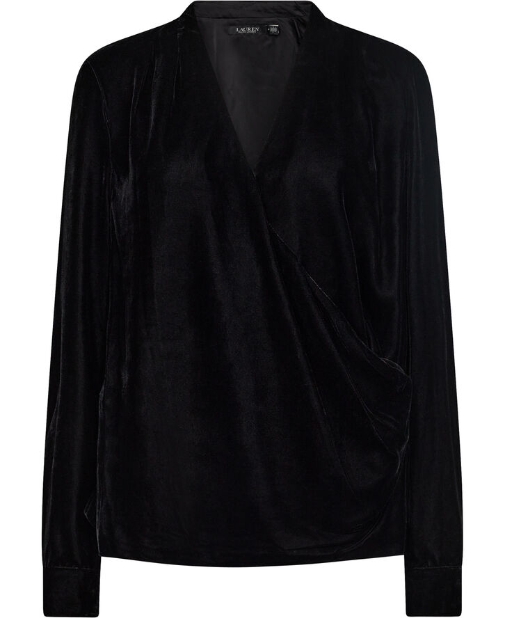 Lauren Ralph Lauren DRESS WT VELVET-TOP Sort