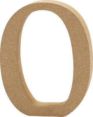 Bogstav I Træ - O - Stort Bogstav - H 13 CM