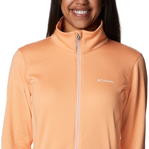 Veste polaire randonnée COLUMBIA W PARK VIEW™ GRID FLEECE FULL ZIP PEACH HEATHER