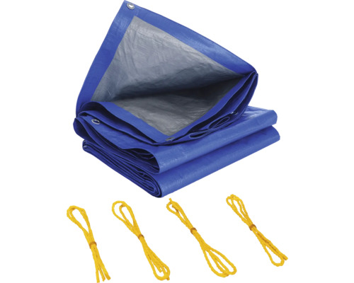 Geweven zeildoek, universeel zeildoek, 140 g/m², zilverblauw, 3 x 4 m