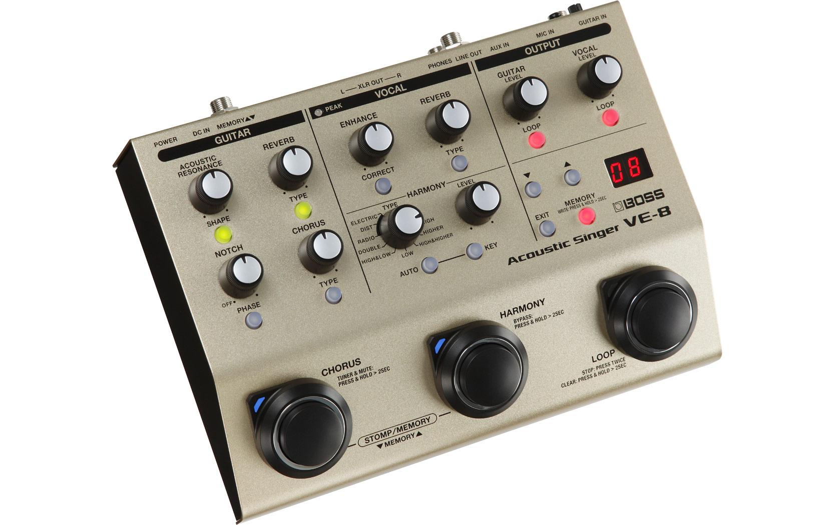 Effektgerät VE-8<br>Die Komplettlösung für singende Gitarristen