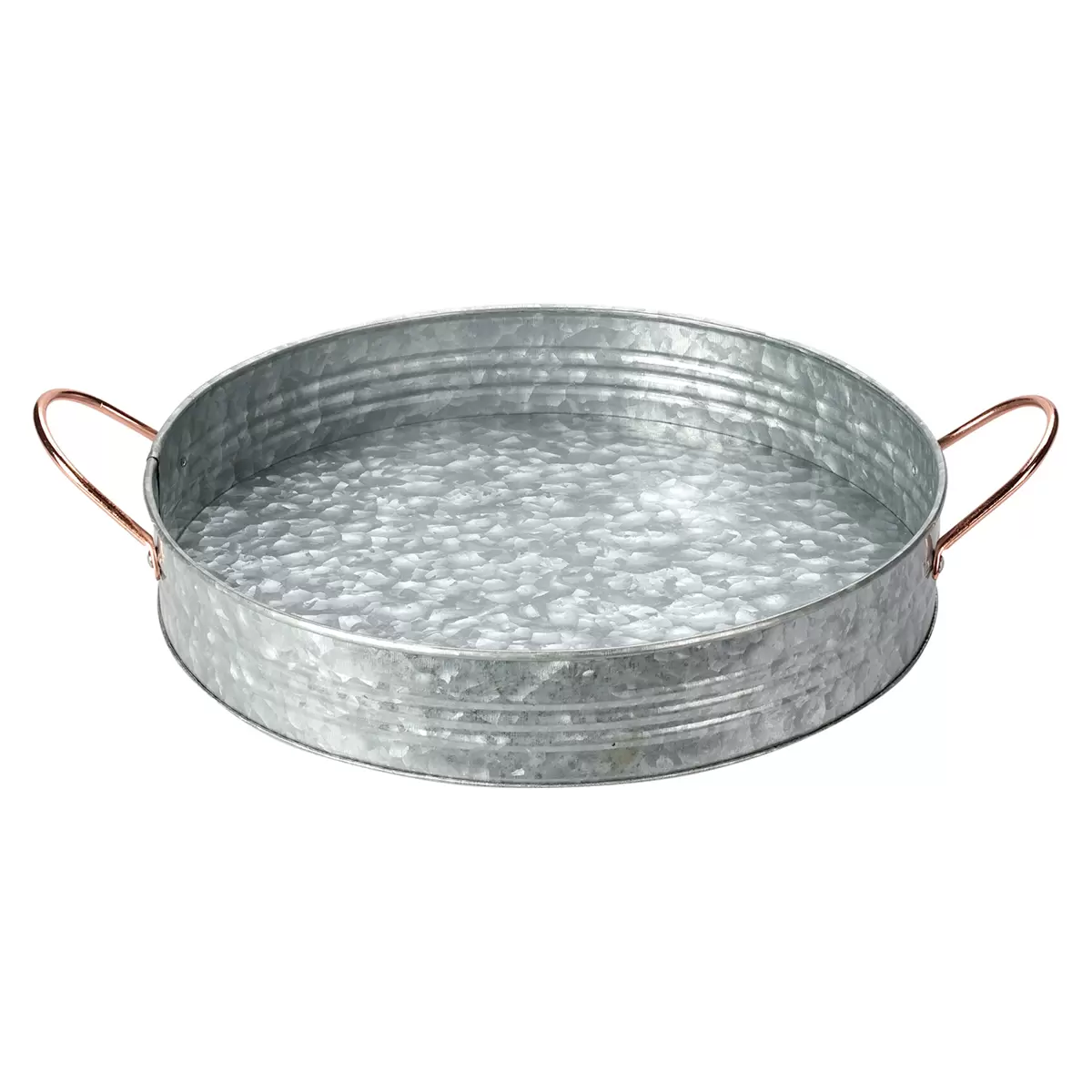 Serviertablett Zink Silber